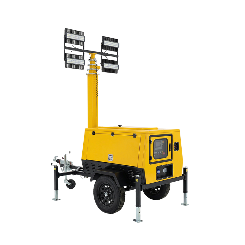 Trailer-style mobile light tower